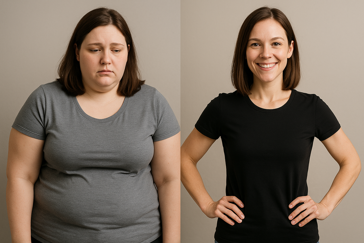 Emma's before and after transformation